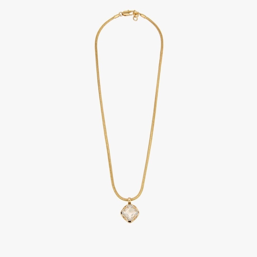 NWT. Zara Limited Edition Golden Metal Rhinestone Snakeskin Necklace.